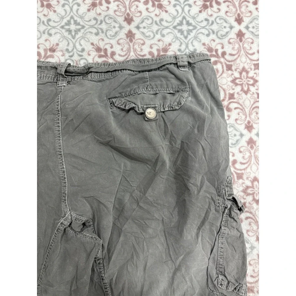 Xray Jeans Mens Gray Cotton Cargo Shorts Size 42 Utility Casual Drawstring Hem - Picture 11 of 12